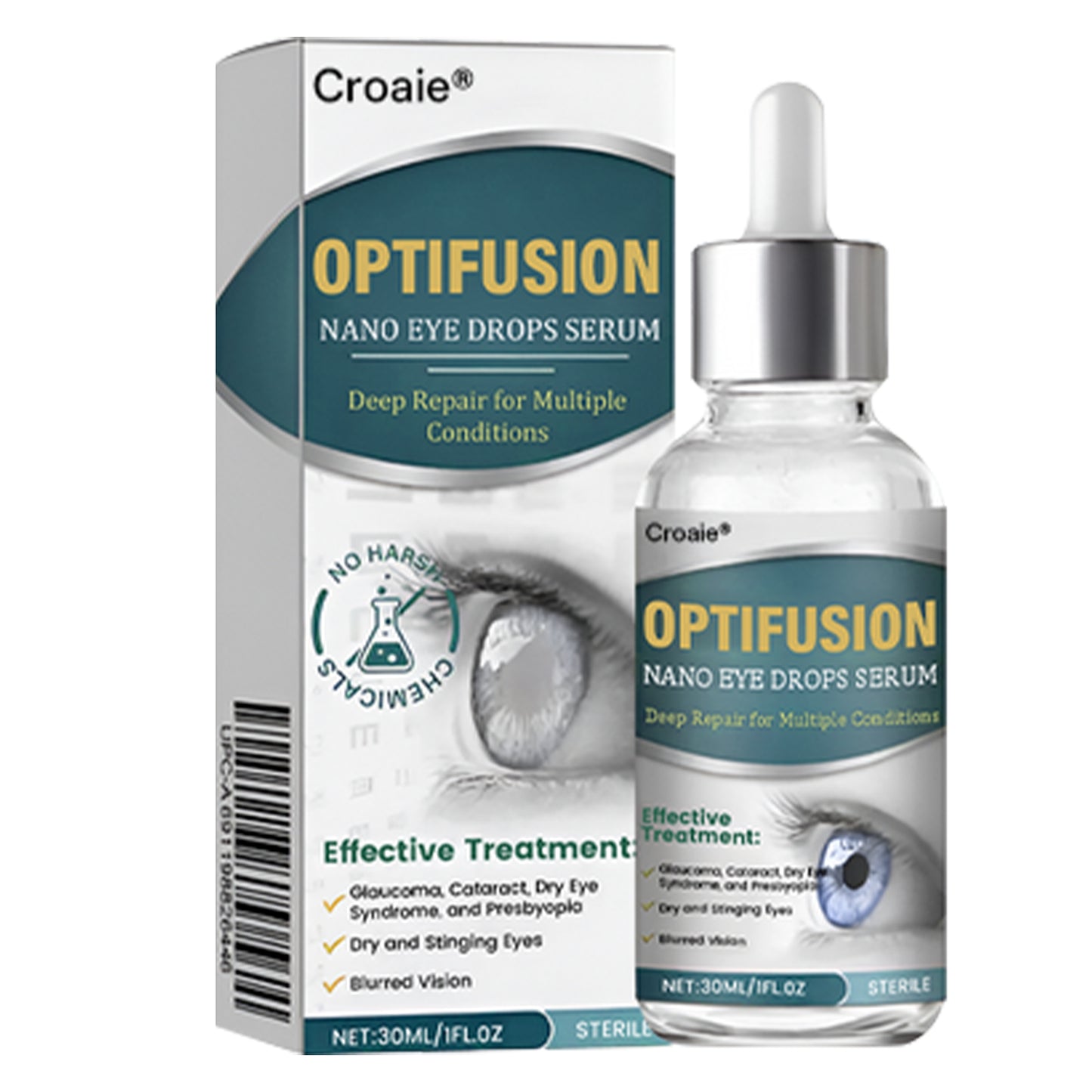 👩⚕️Croaie® Nano Eye Drops Serum ✅MHRA Approved(Suitable for presbyopia, dry eye syndrome, glaucoma, and cataracts)❗️