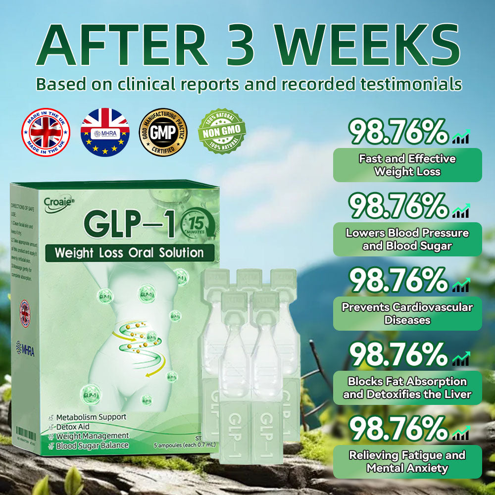 NHS 🇬🇧 Official flagship store Croaie® GLP-1 weight loss oral solution, solving problems such as obesity, cardiovascular disease, and diabetes