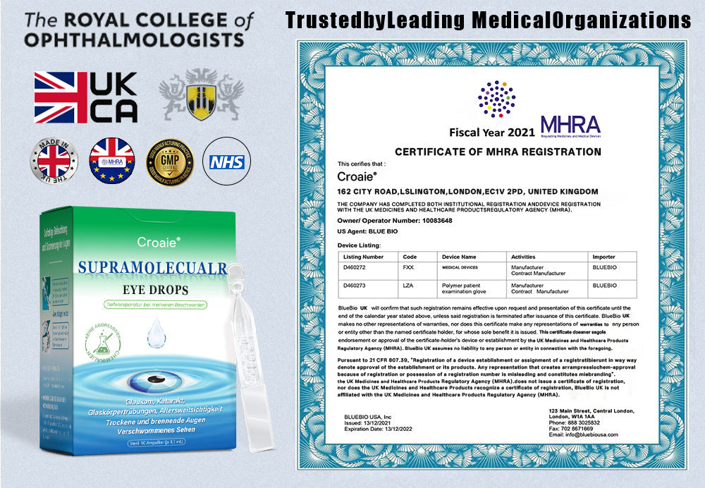 👩⚕️Croaie® Supramolecular Eye Drops ✅ Approved by the MHRA (suitable for cataracts, presbyopia, dry eyes and age-related macular degeneration)