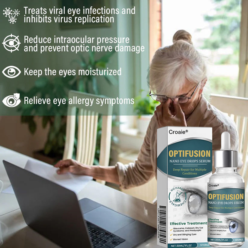 👩⚕️Croaie® Nano Eye Drops Serum ✅MHRA Approved(Suitable for presbyopia, dry eye syndrome, glaucoma, and cataracts)❗️