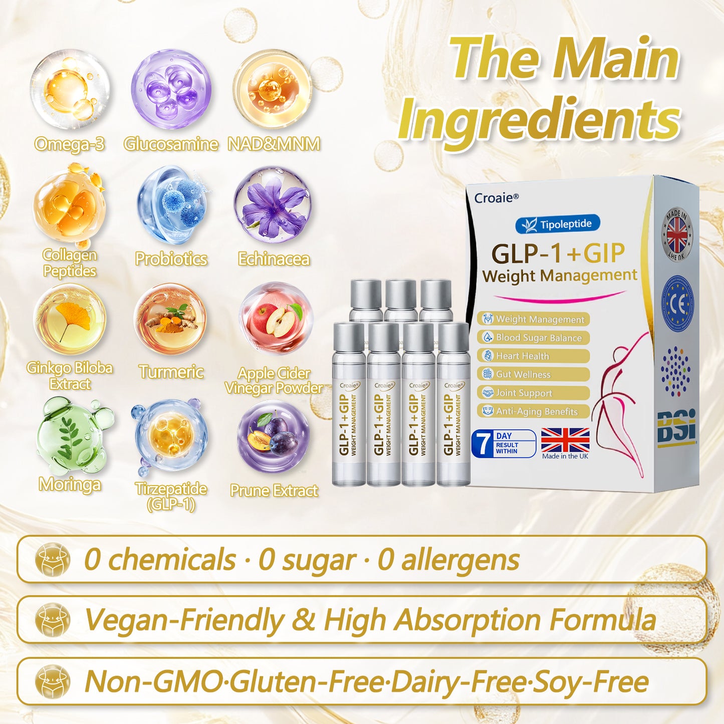 MHRA 🇬🇧 | Official UK 🇬🇧 Store — Croaie® Telportide Oral Solution, GIP and GLP-1 Dual-Action Weight Loss Solution, One Bottle Daily, Results in 7 Days📦️