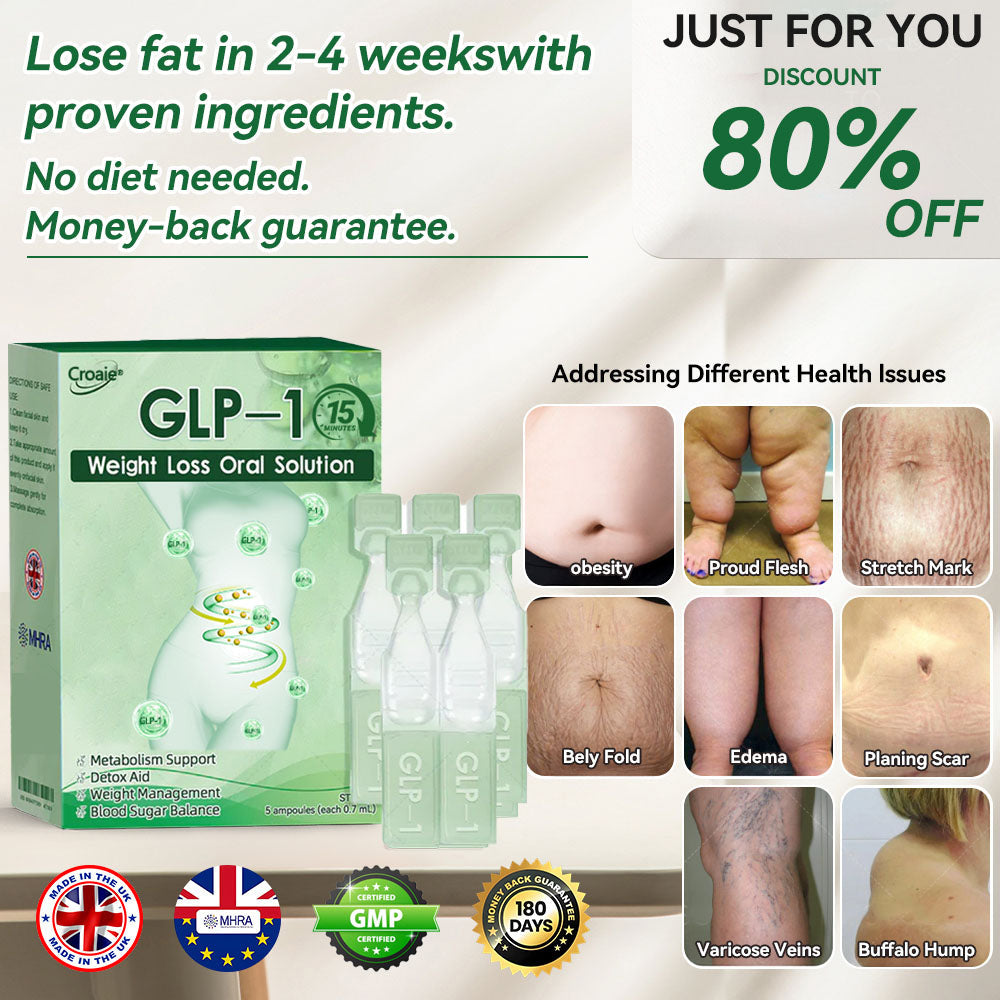 NHS 🇬🇧 Official flagship store Croaie® GLP-1 weight loss oral solution, solving problems such as obesity, cardiovascular disease, and diabetes
