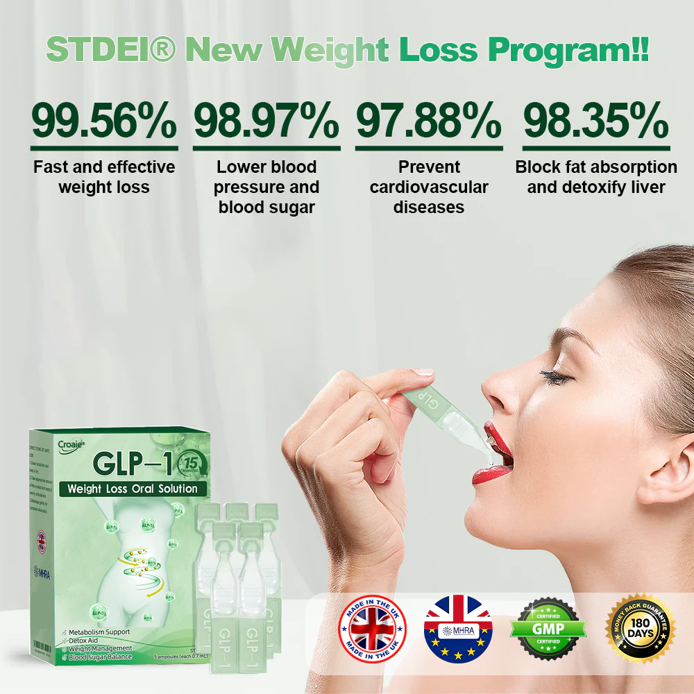 NHS 🇬🇧 Official flagship store Croaie® GLP-1 weight loss oral solution, solving problems such as obesity, cardiovascular disease, and diabetes