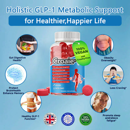 Official Store 🇬🇧 | Croaie® GLP-1 Fat Burning Gummies (Just one daily, see results in 7 days) for losing body fat, cardiovascular health, diabetes, sleep apnea, gut health, joint problems, and more.